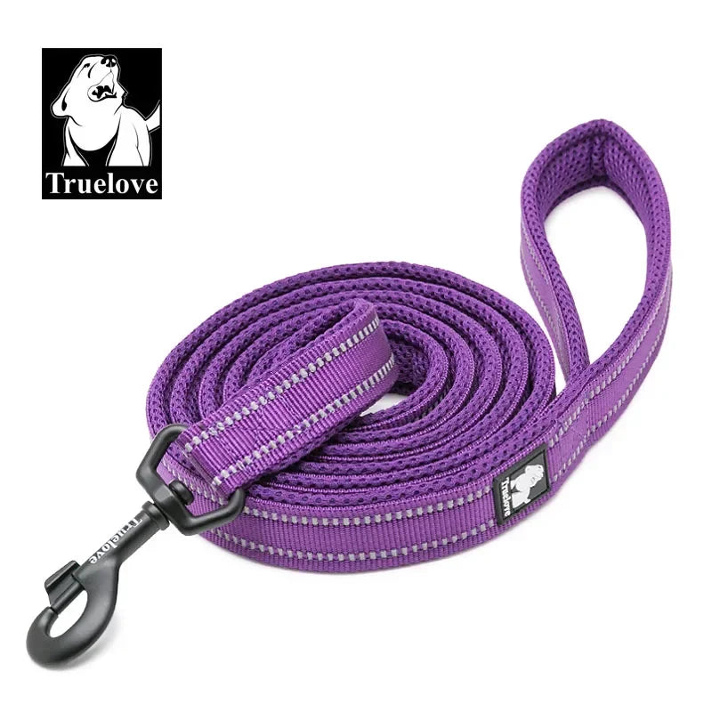 TrueLove Reflective Padded Nylon Mesh Soft Dog Walking Leash