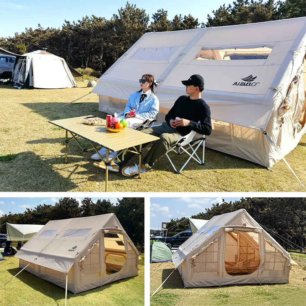 Family Inflatable Camping Tent With Pvc Skylight And Waterproof Design