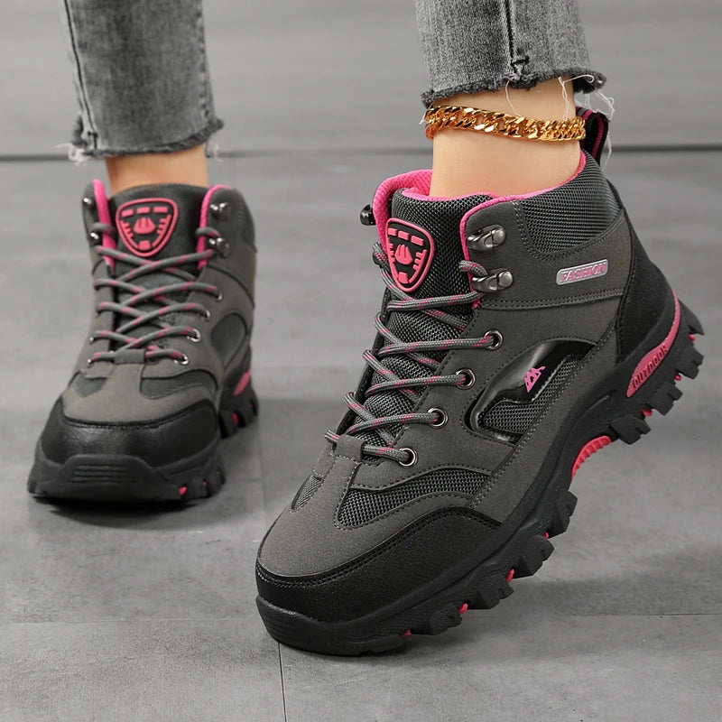 DASDOS Women's Waterproof Hiking Boots Non Slip Outdoor Shoes