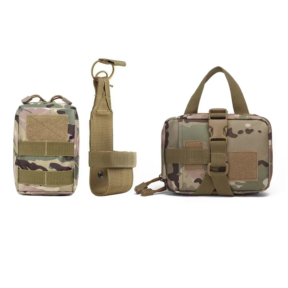 Nylon Dog Tactical Molle Pouch Set With Harness Attachment Kit