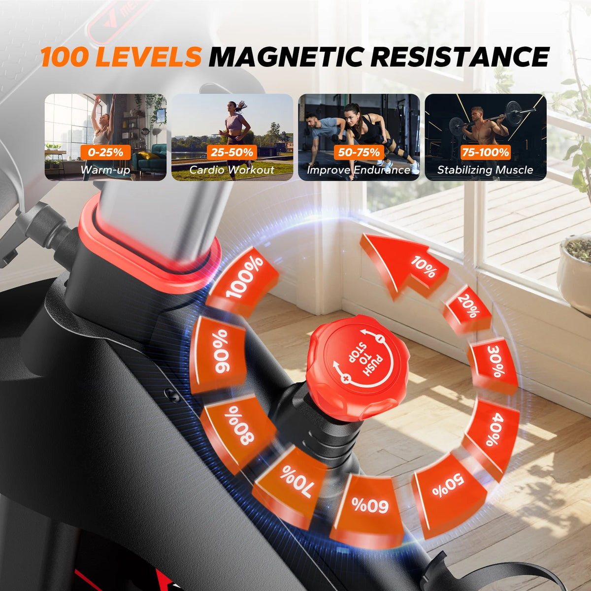 Merach Indoor Cycling Exercise Bike Featuring Magnetic Resistance And Seat