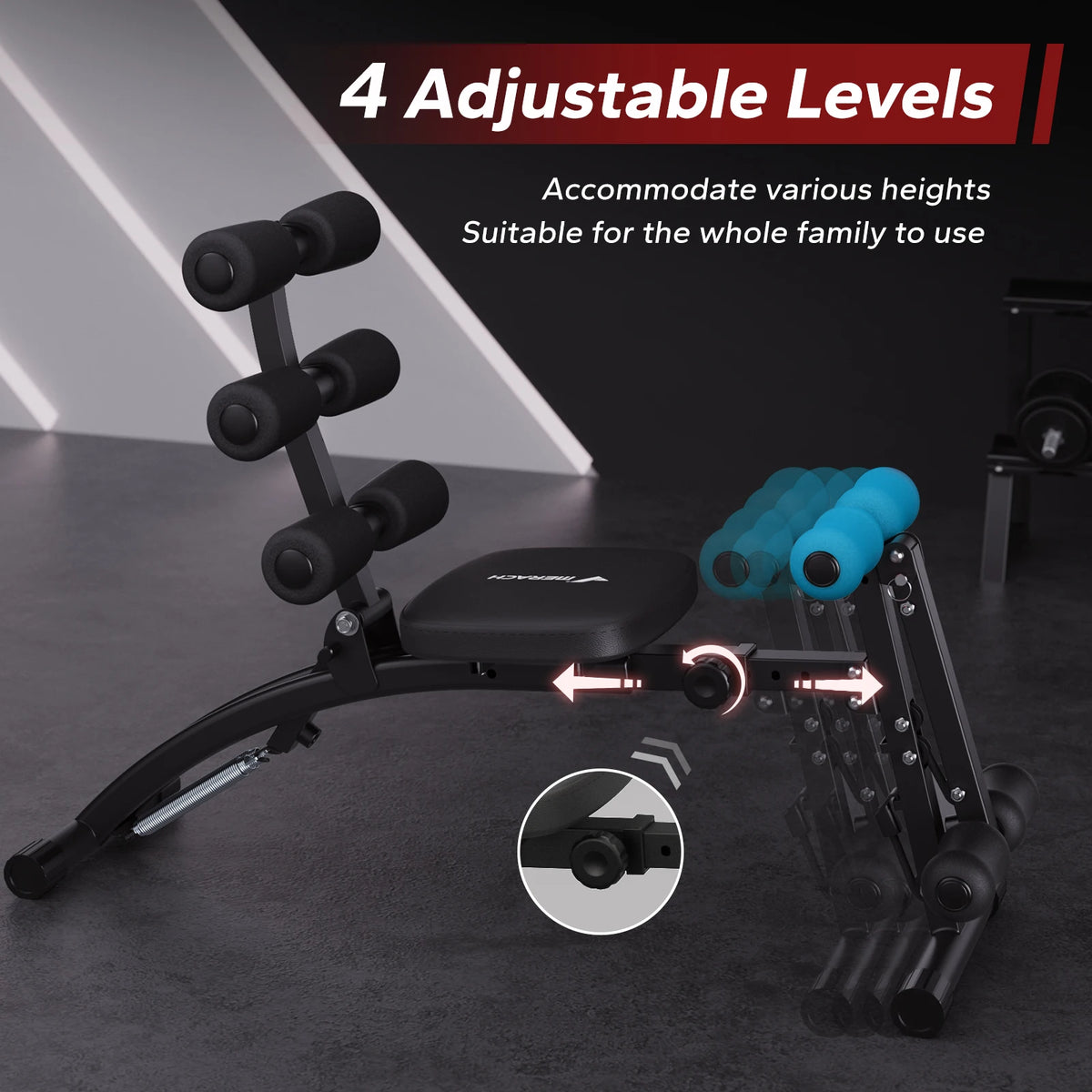 Merach Adjustable Multi Functional Ab Machine Workout Bench