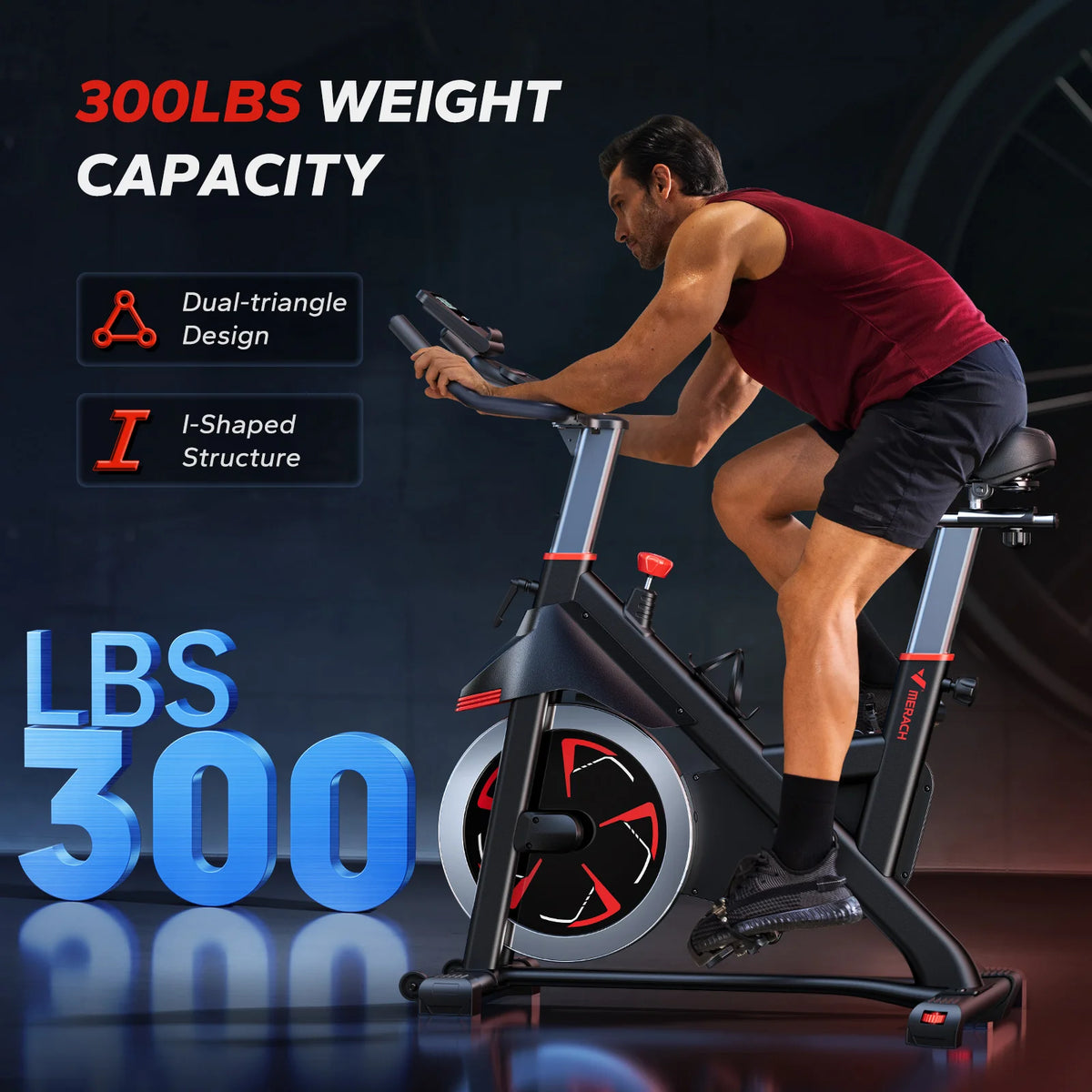 Merach Indoor Cycling Exercise Bike Featuring Magnetic Resistance And Seat