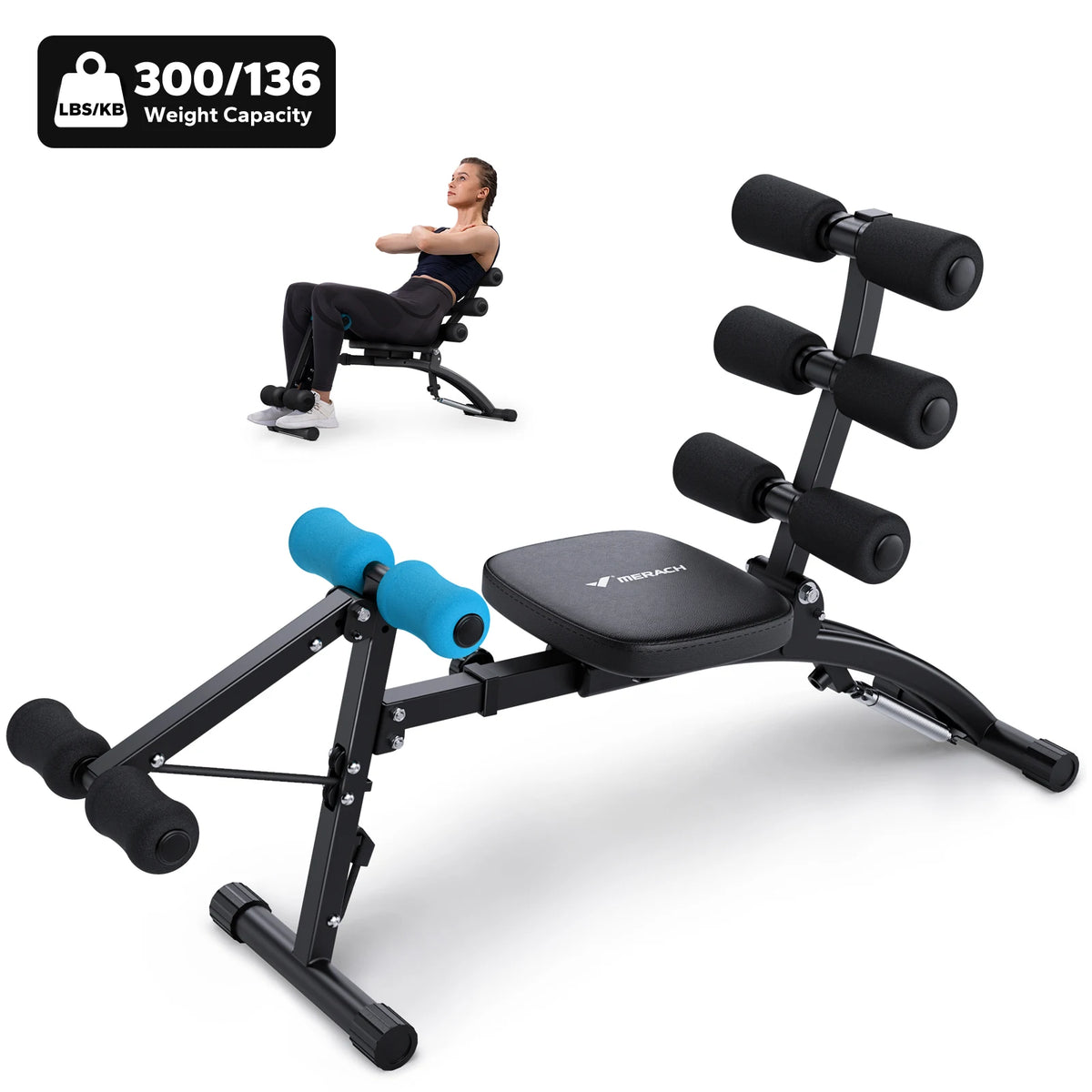 Merach Adjustable Multi Functional Ab Machine Workout Bench