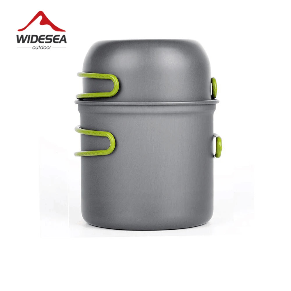 Widesea Foldable Aluminum Camping Cooking Pot And Utensils