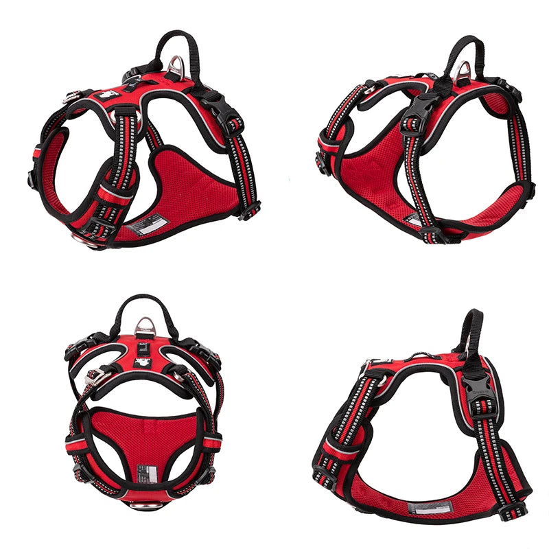TrueLove Reflective Nylon Dog Harness No Pull Adjustable Pet Vest