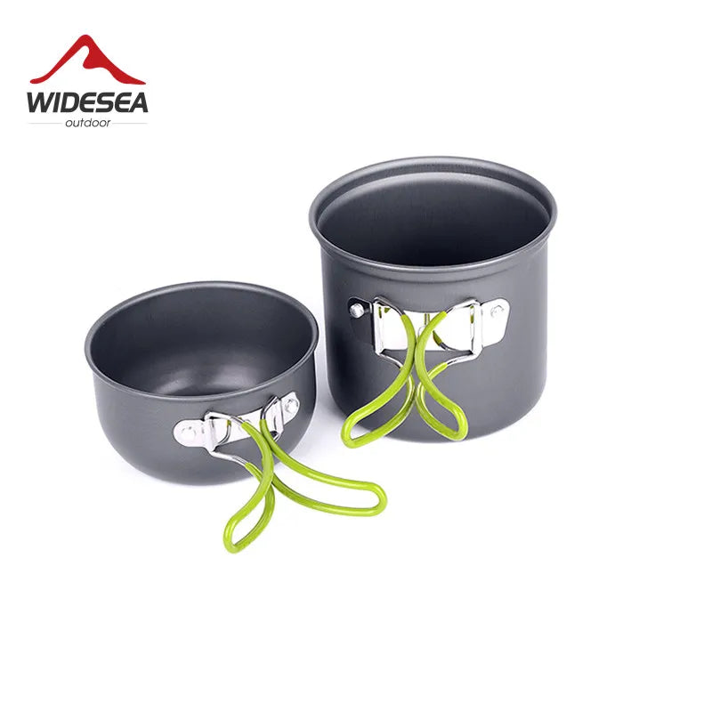 Widesea Foldable Aluminum Camping Cooking Pot And Utensils