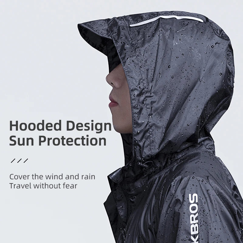 Rockbros Men Cycling Waterproof Windbreaker With Reflective Hood