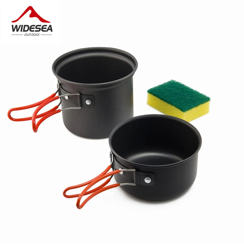 Widesea Foldable Aluminum Camping Cooking Pot And Utensils