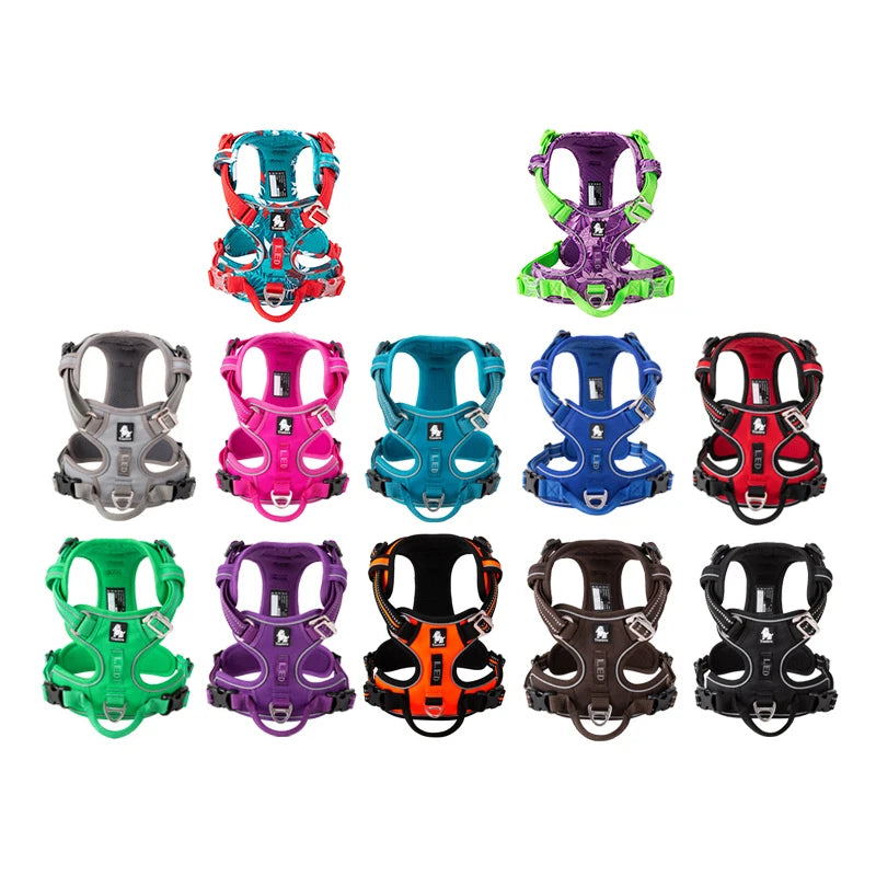 TrueLove Reflective Nylon Dog Harness No Pull Adjustable Pet Vest