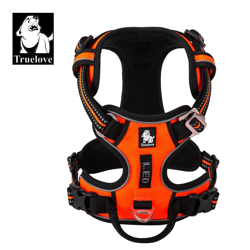 TrueLove Reflective Nylon Dog Harness No Pull Adjustable Pet Vest