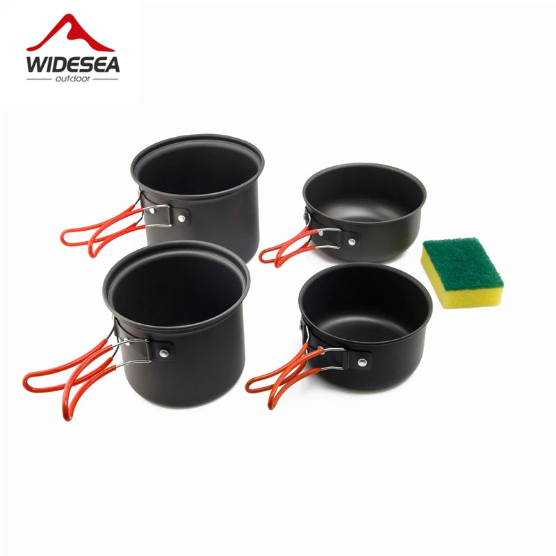 Widesea Foldable Aluminum Camping Cooking Pot And Utensils