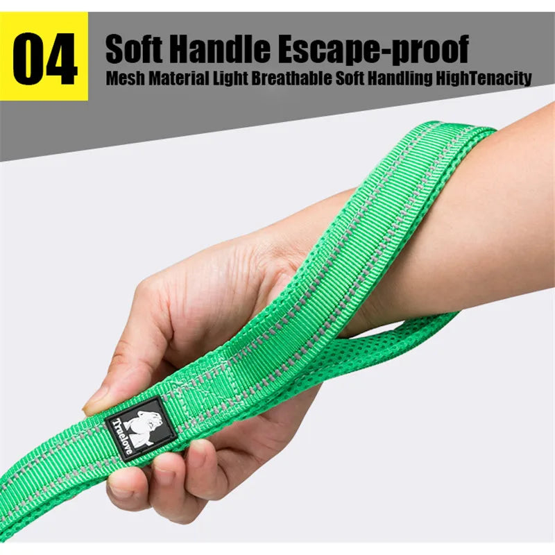 TrueLove Reflective Padded Nylon Mesh Soft Dog Walking Leash