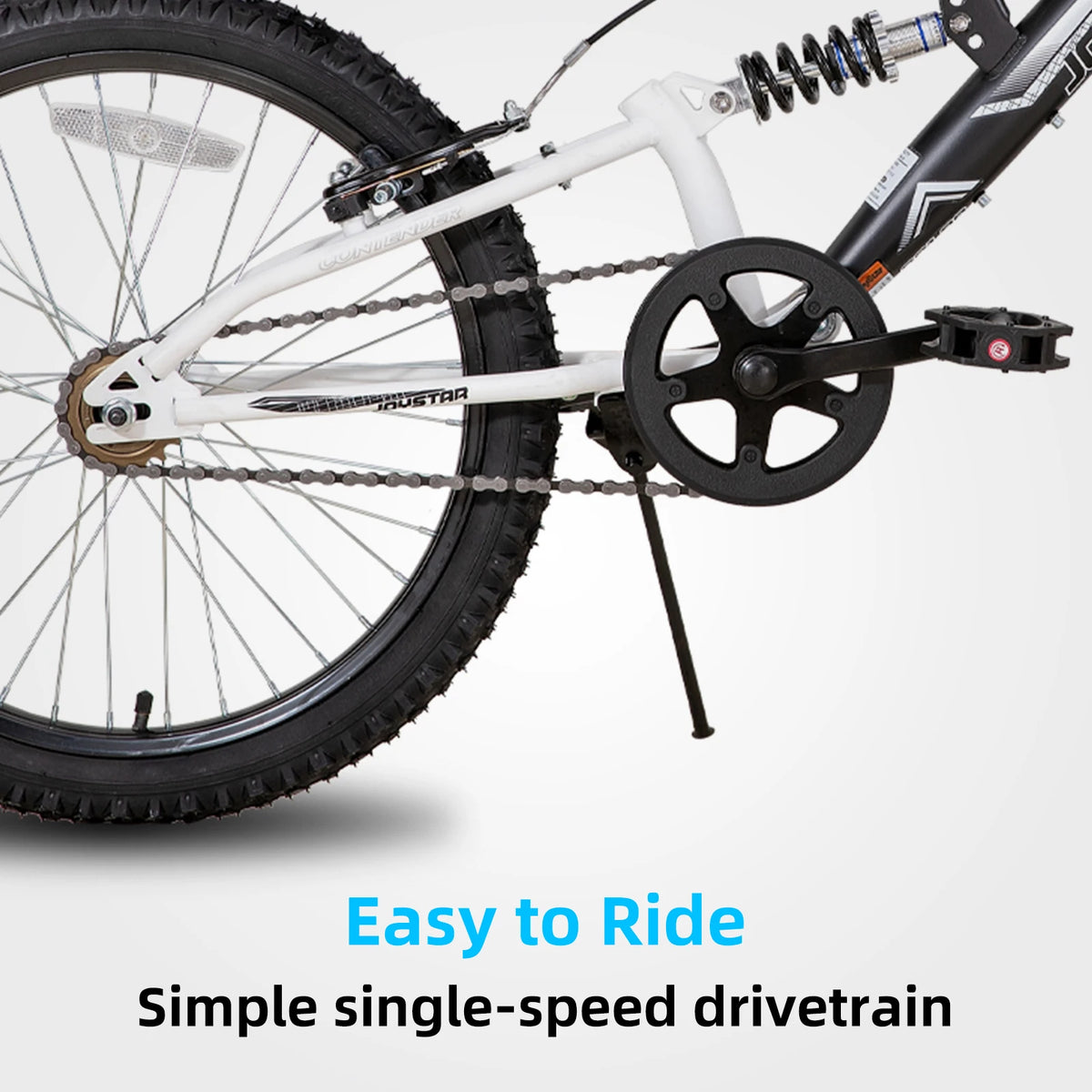 JOYSTAR Kids Mountain Bike With Dual Suspension And V Brakes