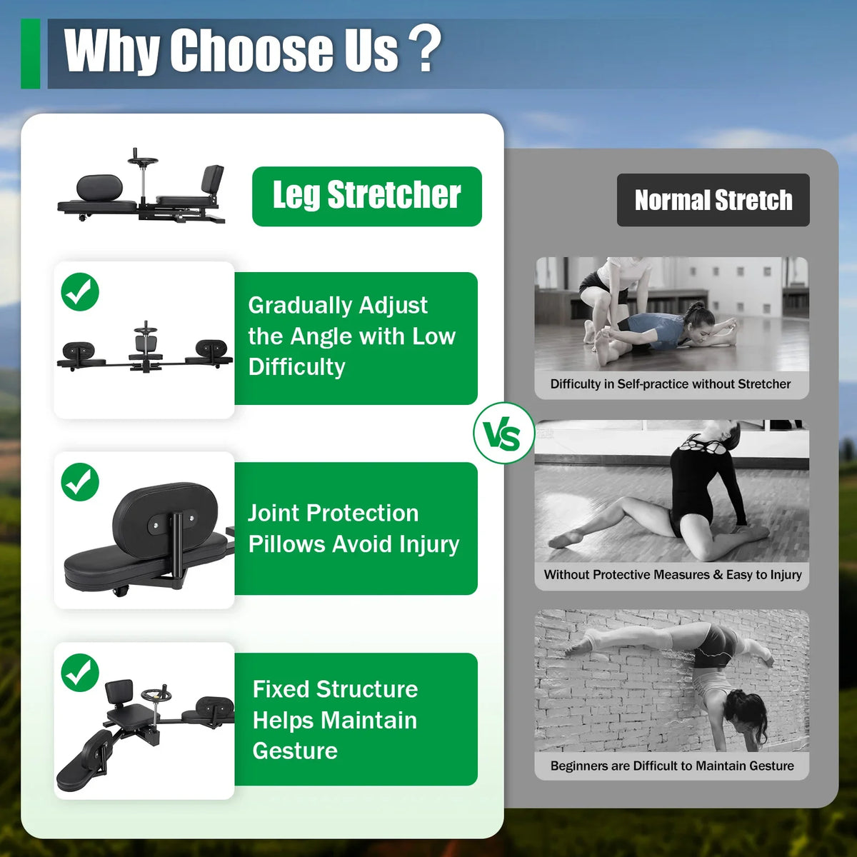 Heavy Duty Leg Stretcher And Leg Spreader For Flexibility Training