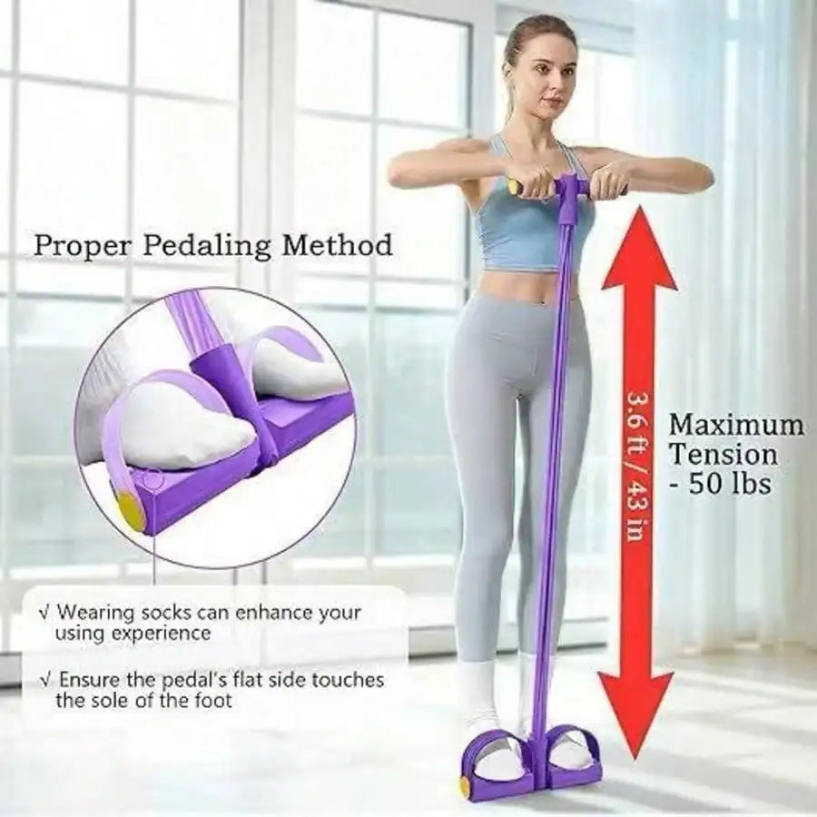 Heavy Duty Latex Pedal Resistance Bands For Home Gym