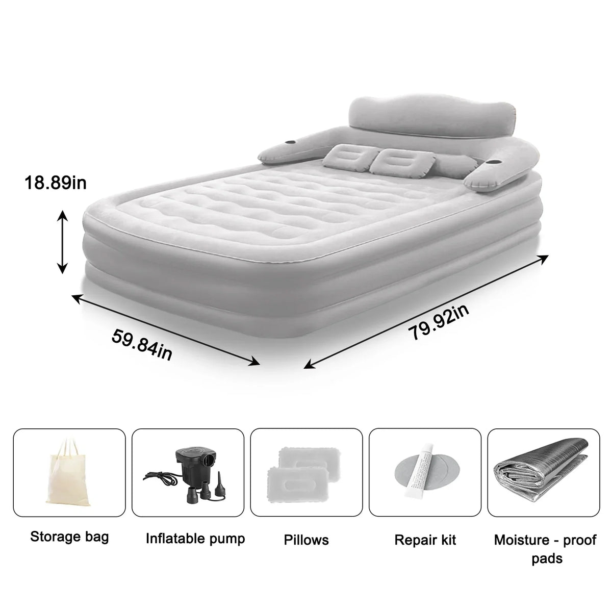 Thickened Automatic Inflatable Camping Mattress With Built In Pump
