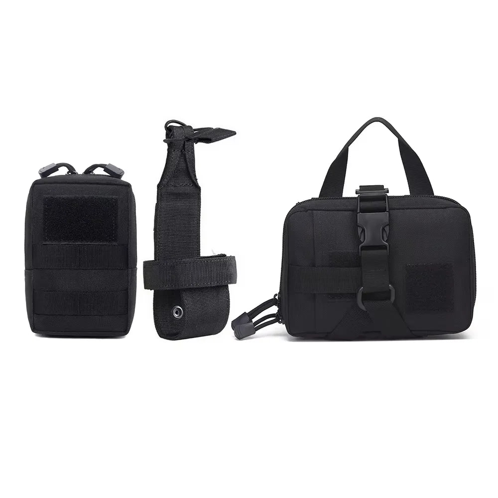 Nylon Dog Tactical Molle Pouch Set With Harness Attachment Kit