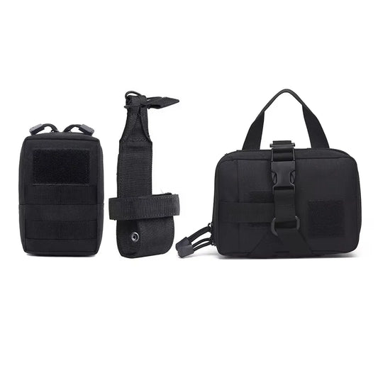 Nylon Dog Tactical Molle Pouch Set With Harness Attachment Kit
