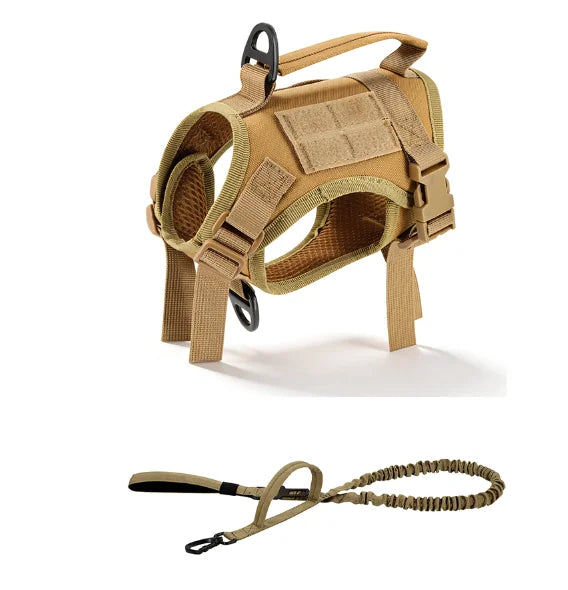 Adjustable Tactical Cat Harness Vest And Leash Set With Handle