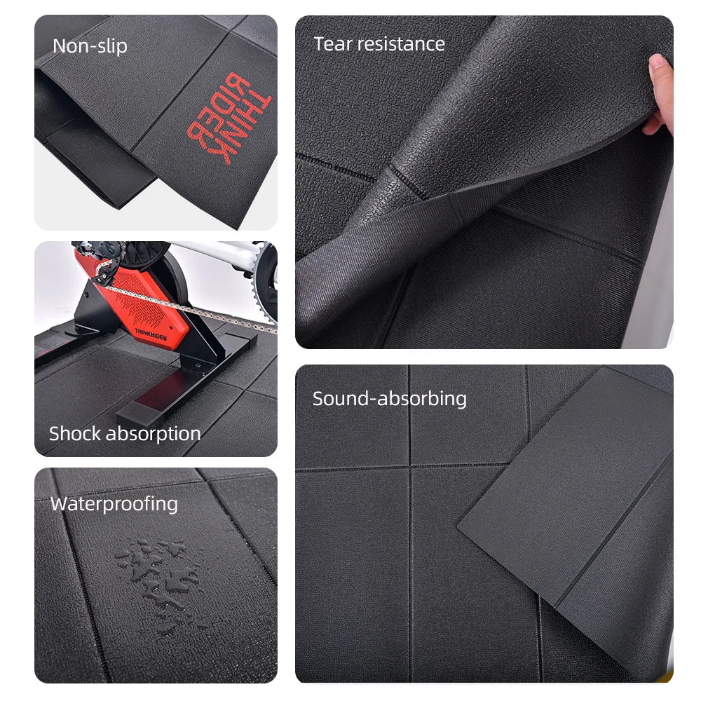 ThinkRider Spin Bike Training Exercise Mat Floor Protector