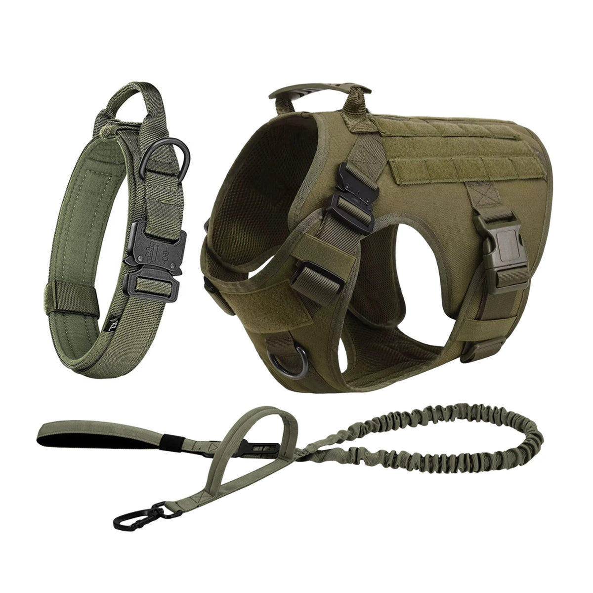 Tactical Nylon Dog Harness With Padded Support During Walks