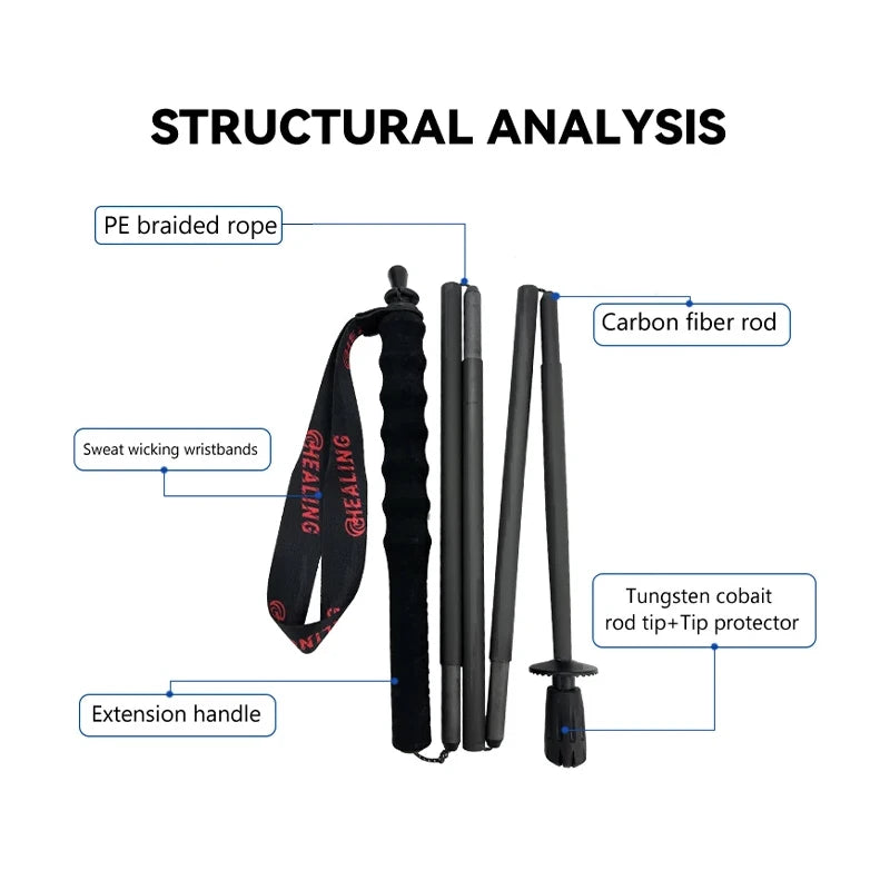 Okhealing Ultralight Carbon Fiber Antishock Trekking Poles
