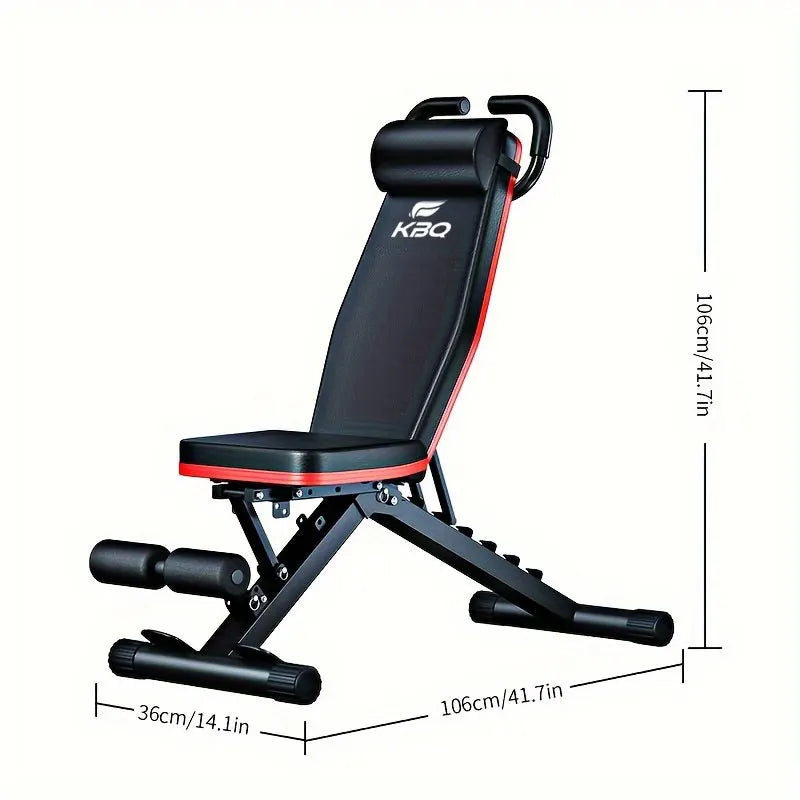 KBQ Adjustable Roman Chair Folding Fitness Dumbbell Bench