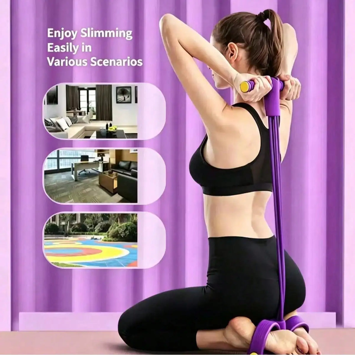 Heavy Duty Latex Pedal Resistance Bands For Home Gym