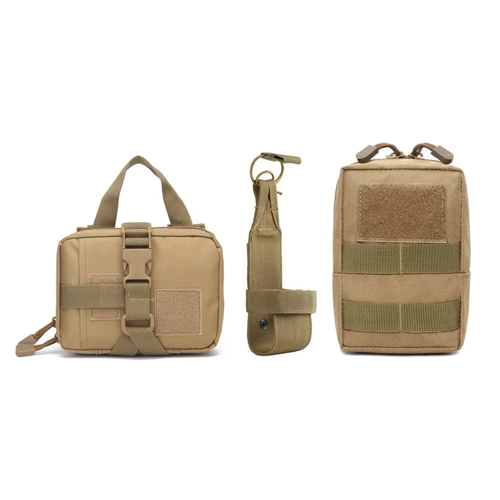 Nylon Dog Tactical Molle Pouch Set With Harness Attachment Kit