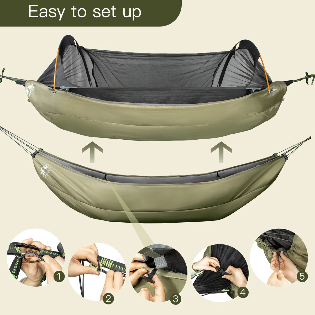 Premium Hammock Underquilt Insulated Sleeping Bag For Camping