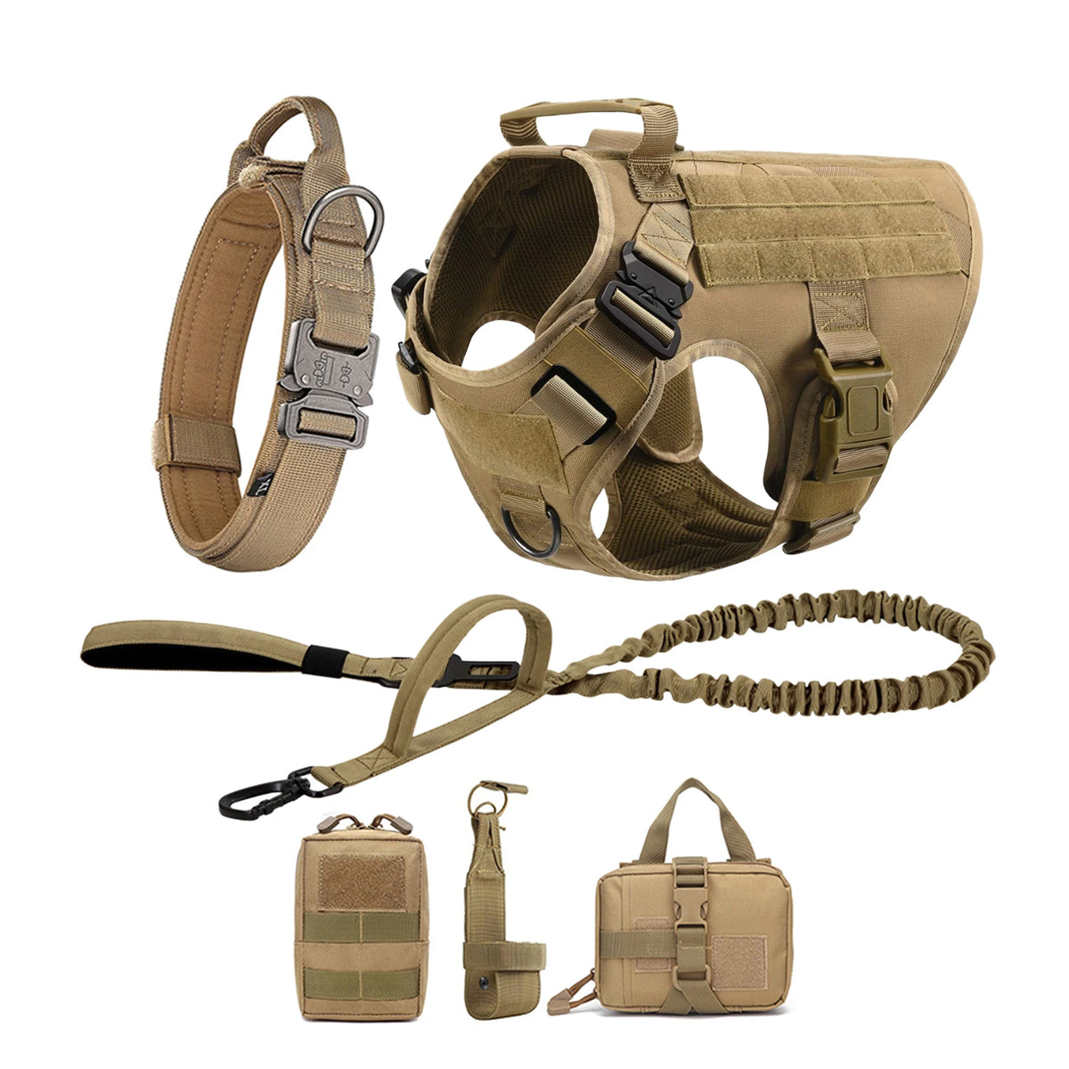 Tactical Nylon Dog Harness With Padded Support During Walks