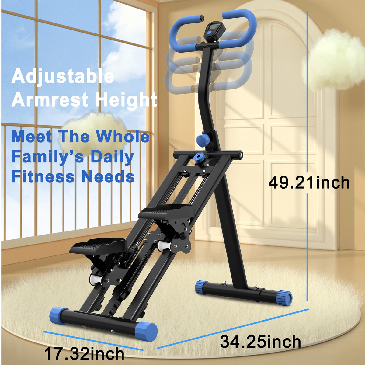 Vertical Climber Machine With Adjustable Resistance For Home Workouts