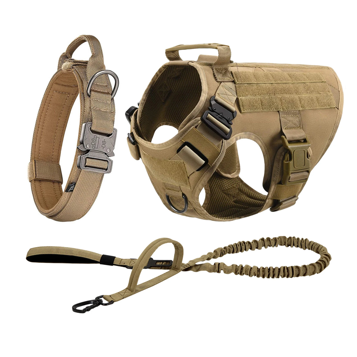 Tactical Nylon Dog Harness With Padded Support During Walks