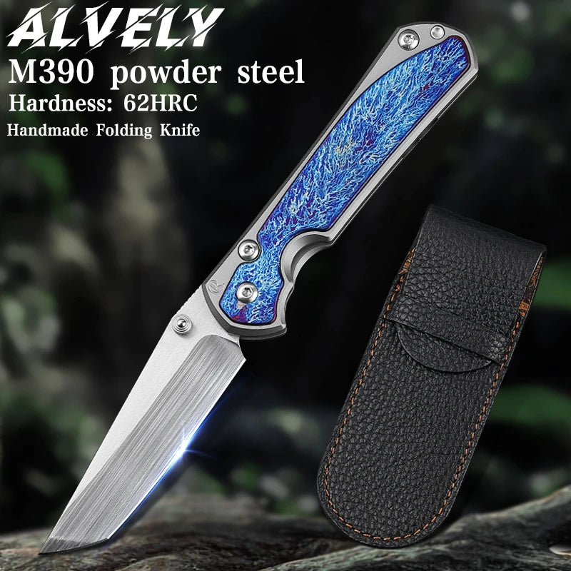 Alvely M390 Steel Folding Pocket Knife EDC Outdoor Gear
