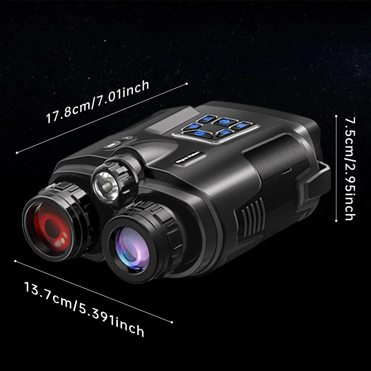 DIYIMIN Night Vision Binoculars 4K Infrared 8X Digital Zoom Rechargeable