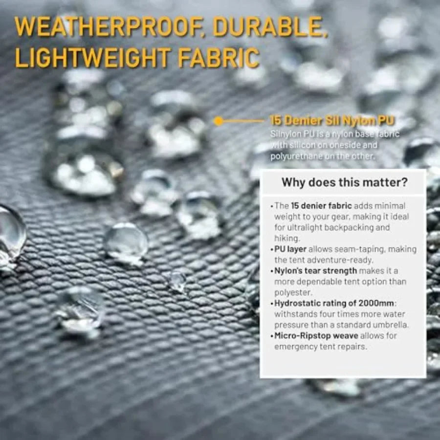 Ultra Lightweight Backpacking Tent Waterproof Single Wall One Person