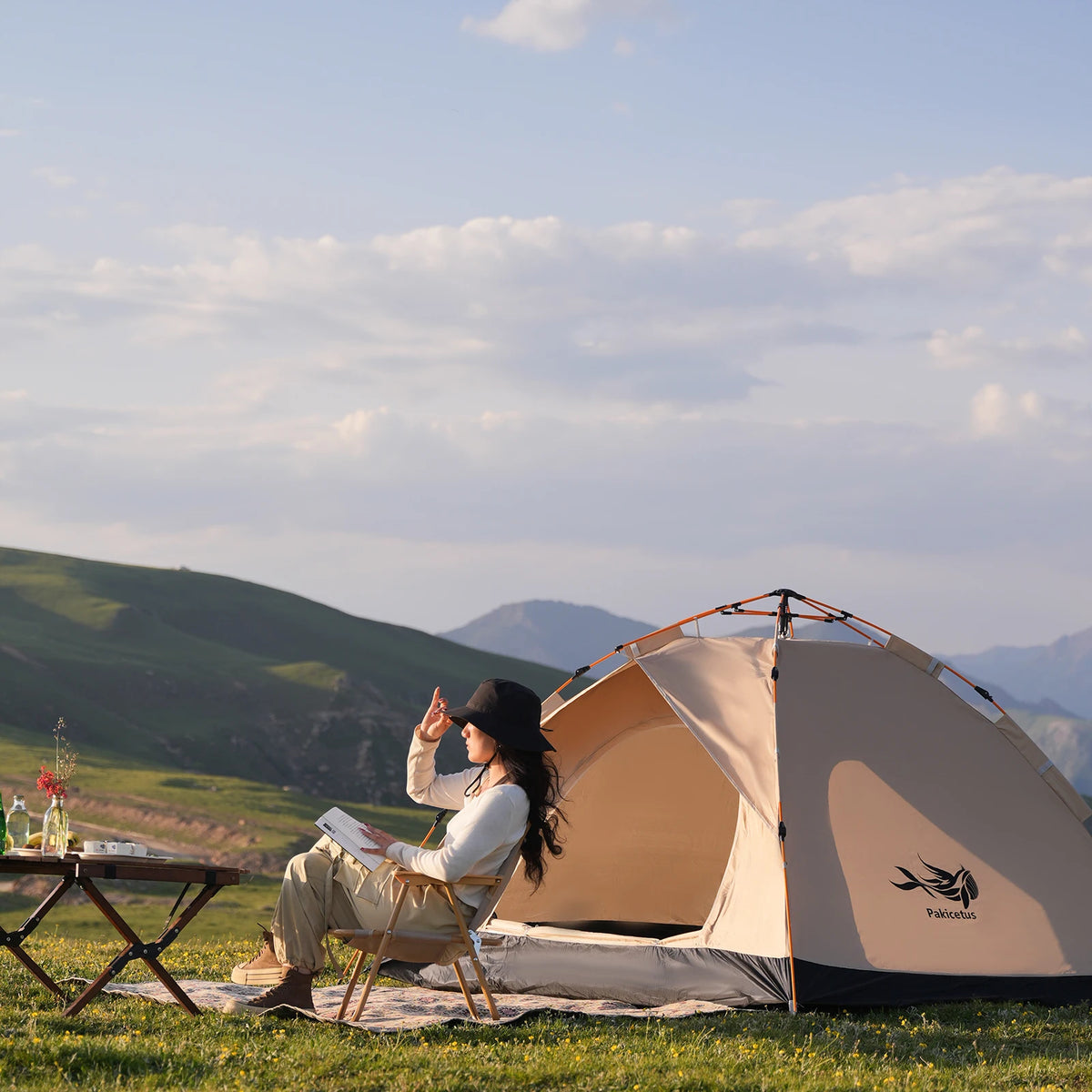 Pakicetus Automatic Pop Up Camping Tent Quick Setup Portable Shelter