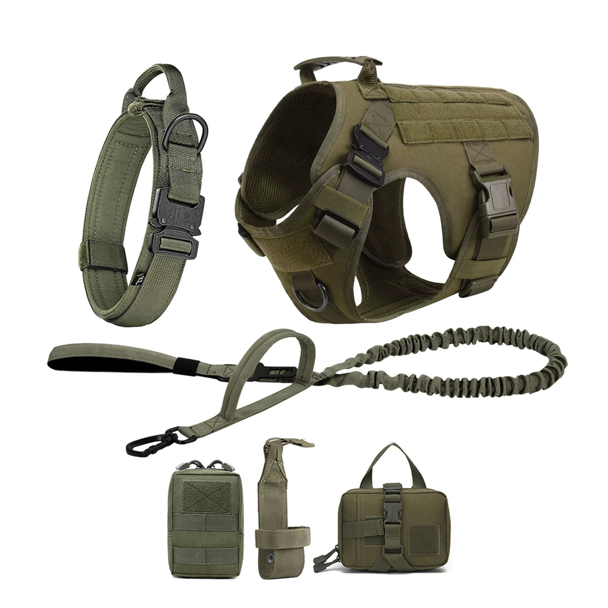 Tactical Nylon Dog Harness With Padded Support During Walks