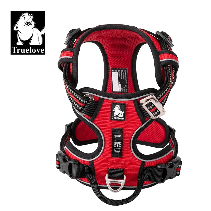 TrueLove Reflective Nylon Dog Harness No Pull Adjustable Pet Vest