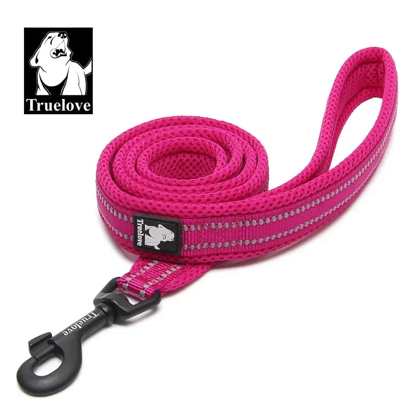 TrueLove Reflective Padded Nylon Mesh Soft Dog Walking Leash