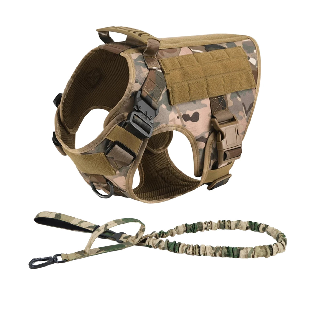 Tactical Nylon Dog Harness With Padded Support During Walks