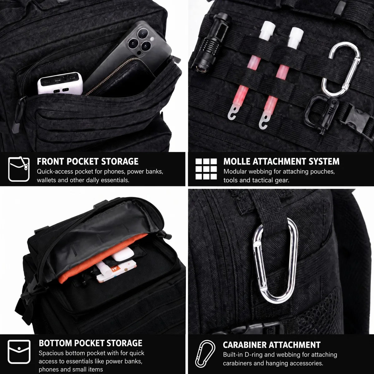 ReFire Gear Tactical Molle Backpack For Hiking And Camping