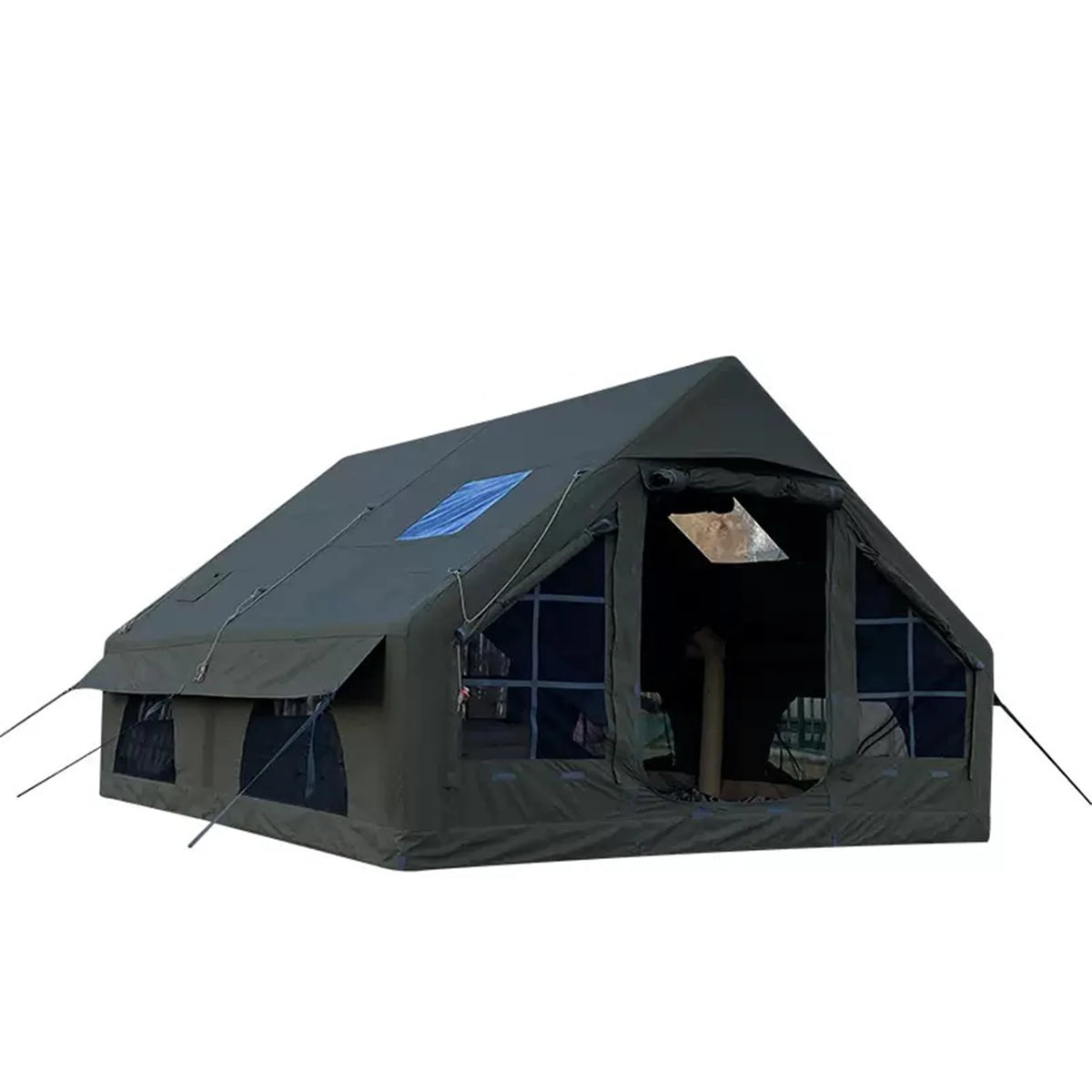 Pakicetus Inflatable Camping Tent With Roof Window And Stove Space