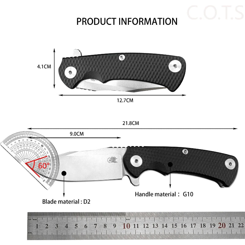 Rick Hinderer XM18 D2 Steel EDC Folding Knife G10 Handle