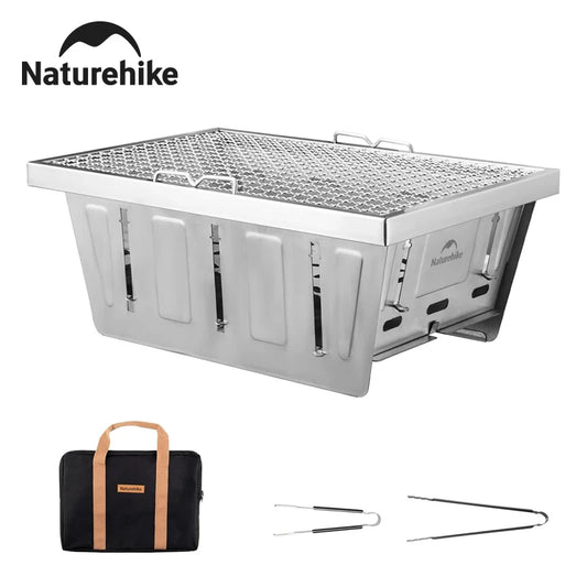 Naturehike Portable Folding Charcoal Barbecue Grill With Tongs