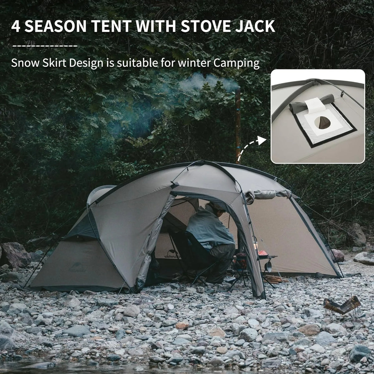 Naturehike Waterproof Hot Tent With Stove Jack For Winter Camping