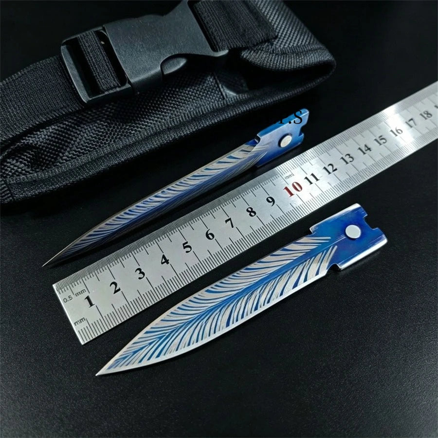 Troodon D2 Steel Folding Hunting Knife With Nylon Sheath