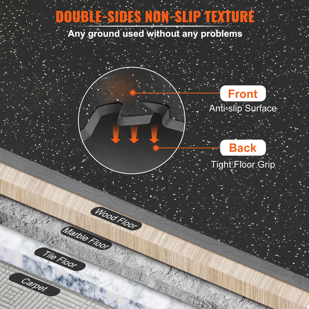 SucceBuy Interlocking EVA Foam Gym Workout Floor Mats