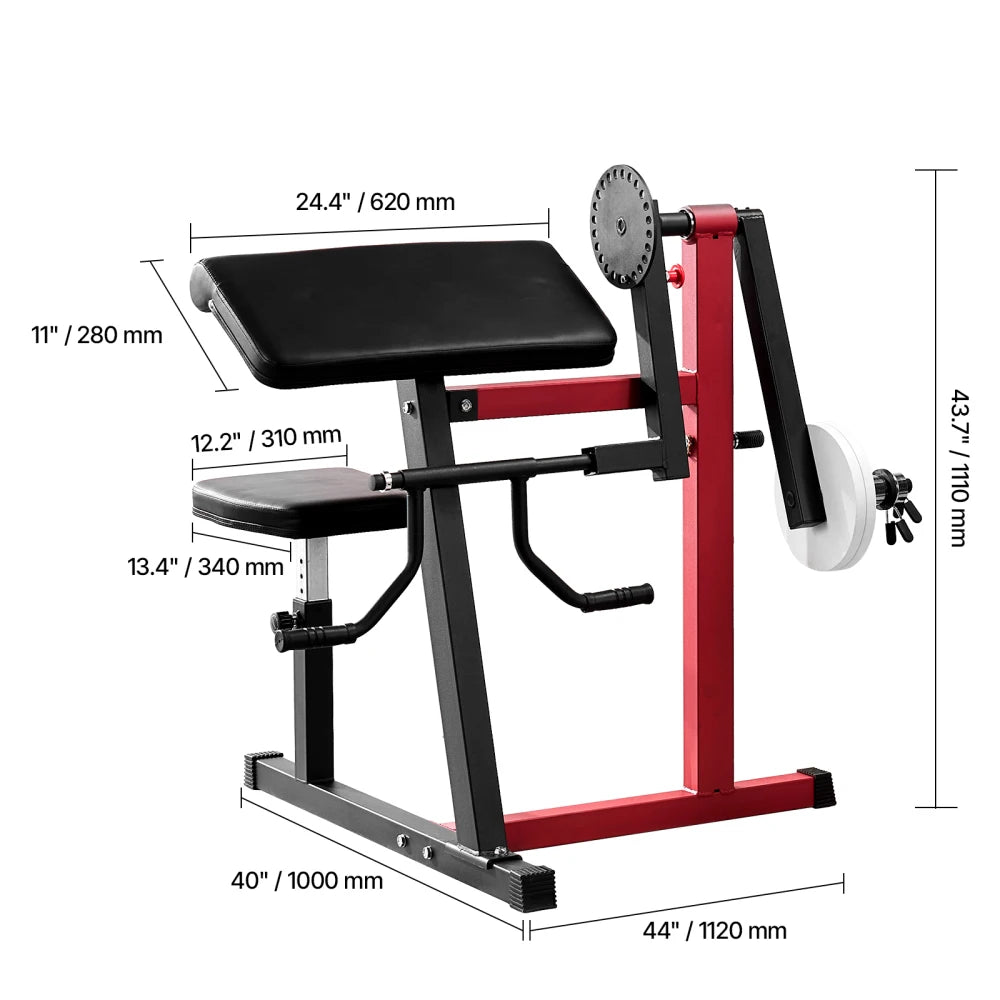 Two In One Preacher Curl Bench For Bicep And Triceps